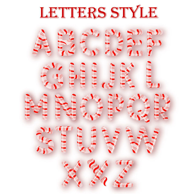 Picture of Personalised Christmas Name Letter Ornament - Stocking Tag for Kids - Red and White Balloon Font - Kids Ornament - Christmas Tags - 3-Piece Set