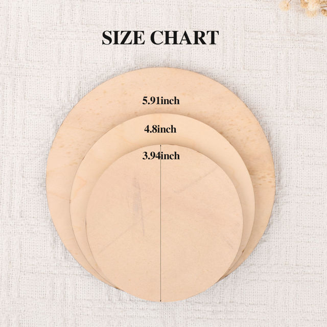 Picture of Personalised Wooden Birth Announcement Disc - Newborn Name Sign - 3D Wooden Baby Sign - Baby Shower Gift