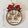 Picture of Personalized Wooden Christmas Ornaments - Custom Family Christmas Ornament with Names - Circle Shaped Christmas Ornament