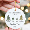 Picture of Custom Family Ceramics Christmas Tree Ornaments - Christmas Tree Photo Ornament - Custom Xmas Home Decor