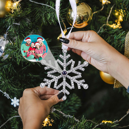 Picture of Personalized Photo Projection Crystal Christmas Ornaments - Best Christmas Gift