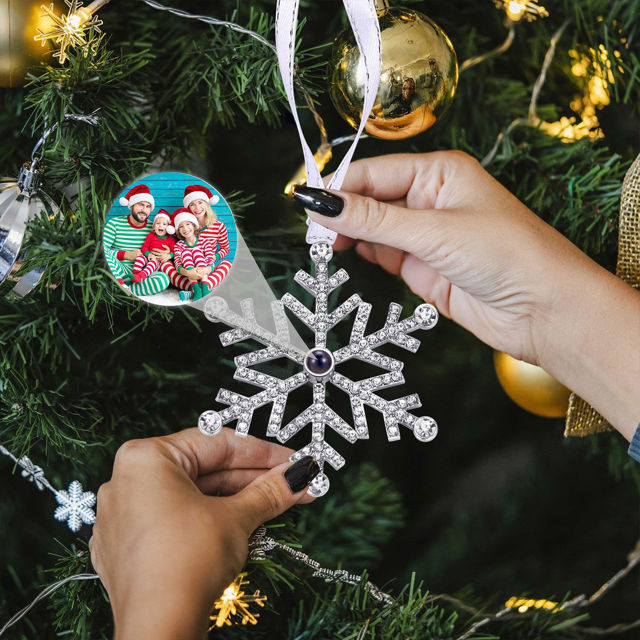 Picture of Personalized Photo Projection Crystal Christmas Ornaments - Best Christmas Gift
