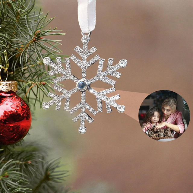 Picture of Personalized Photo Projection Crystal Christmas Ornaments - Best Christmas Gift