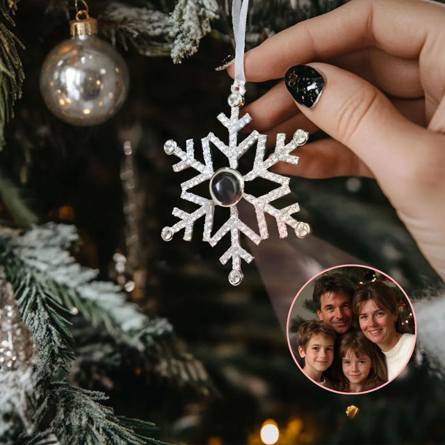 Picture of Personalized Photo Projection Crystal Christmas Ornaments - Best Christmas Gift