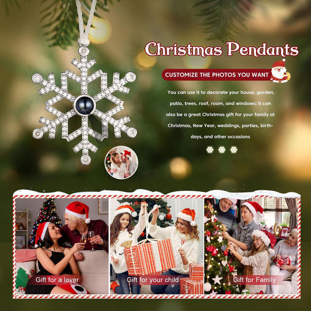 Picture of Personalized Photo Projection Crystal Christmas Ornaments - Best Christmas Gift