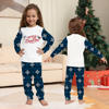 Picture of Family Christmas Pajama Set - Crew Neck Pajamas - Navy Blue Snowflake Merry Christmas Parent-Child Pajamas