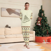 Picture of Family Christmas Pajama Set - Crew Neck Pajamas - Vintage Christmas Tree Print