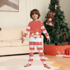 Picture of Family Christmas Pajamas Set - Crew Neck Pajamas - Red Christmas Pattern Sleepwear