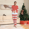 Picture of Family Christmas Pajamas Set - Crew Neck Pajamas - Red Christmas Pattern Sleepwear