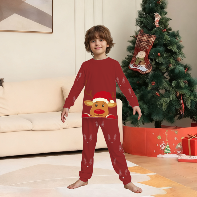 Picture of Family Christmas Pajamas Set - Crew Neck Pajamas - Rudolph the Red-Nosed Reindeer Matching Family Christmas Pajamas