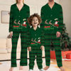 Picture of Christmas Family Pajama Sets - Santa with Elks - Pattern Long Sleeves Pajamas - Best Family Gift for Christmas