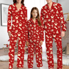 Picture of Family Christmas Pajamas Set -  Red Cream Holiday Icons Sleepwear