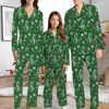 Picture of Family Christmas Pajamas Set – Green Christmas Tree and Snowflake Print Pajamas