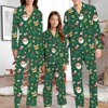 Picture of Family Christmas Pajama Set - Santa Claus and Reindeer Pattern Parent-Child Pajamas