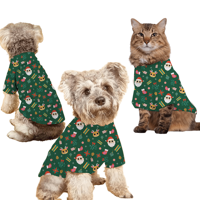 Picture of Family Christmas Pajama Set - Santa Claus and Reindeer Pattern Parent-Child Pajamas