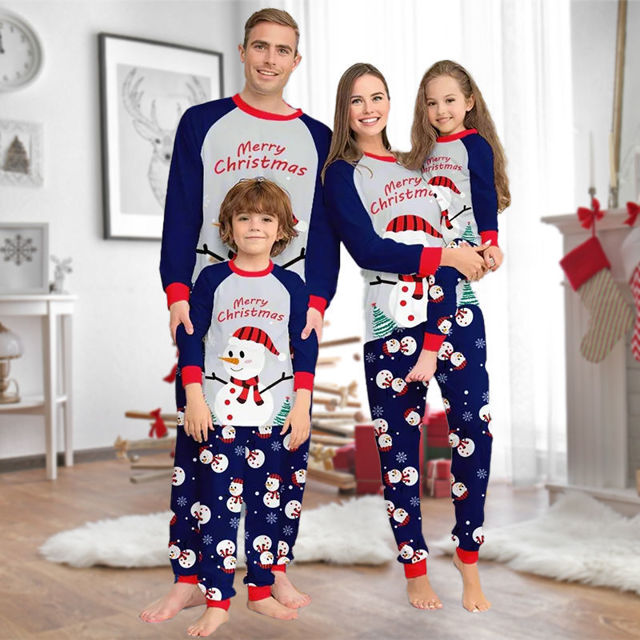 Picture of Family Christmas Pajama Sets - Long Sleeves Pajamas - Snowmen Set - Nice Family Gift