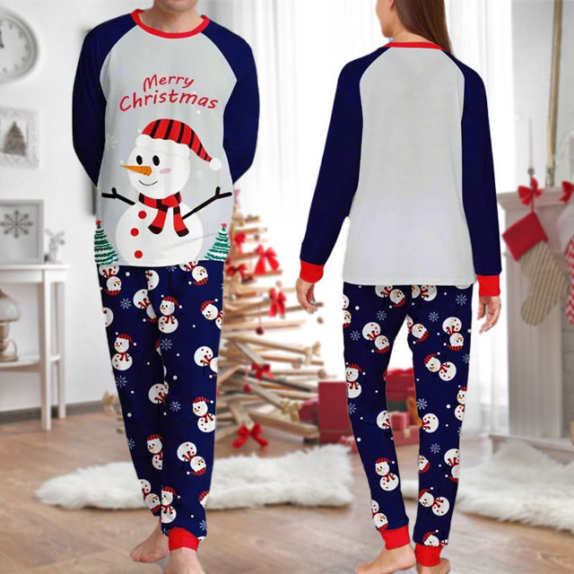 Picture of Family Christmas Pajama Sets - Long Sleeves Pajamas - Snowmen Set - Nice Family Gift