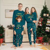 Picture of Family Christmas Pajama Sets - Forest Green Long Sleeves Pajamas - Merry Christmas - Nice Family Gift