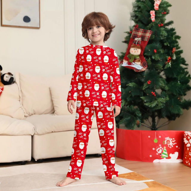 Picture of Family Christmas Pajama Sets - Long Sleeves Pajamas - Ho!Ho!Ho! - Nice Family Gift