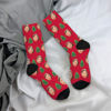 Picture of Custom Photo Face Christmas Socks - Red Socks with Christmas Tree - Personalized Gift for Family and Friends