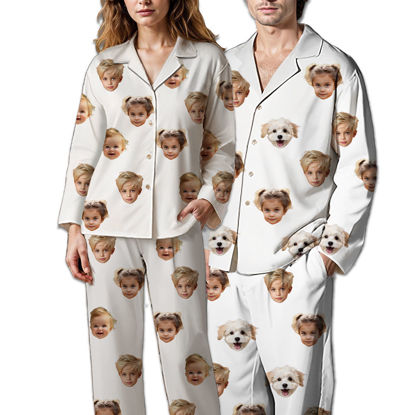 Picture of Custom Colorful Pajama Set - Personalized Face Copy Unisex Pajamas - Best Gift for Family, Friend