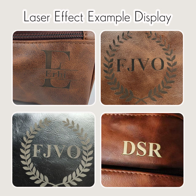 Picture of Custom Detachable 3-in-1 PU Leather Toiletry Bag for Men - Personalized Groomsmen Gifts - Gift for Christmas