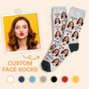 Picture of Custom Photo Face Socks - Custom XOXO Socks - Personalized Gift for Couples and Family