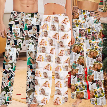 Picture of Personalized Pajama Pants with Faces - Personalized Pajama bottoms for gift giving - Christmas Gift for Friends