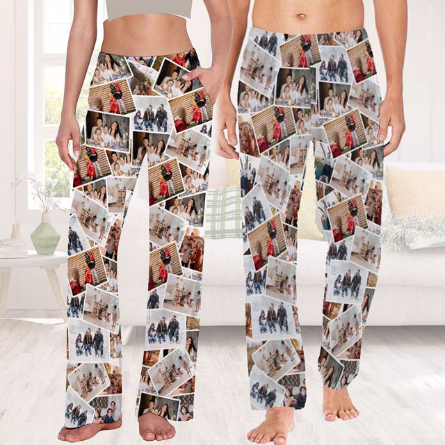 Picture of Personalized Pajama Pants with Faces - Personalized Pajama bottoms for gift giving - Christmas Gift for Friends