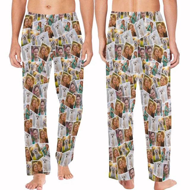 Picture of Personalized Pajama Pants with Faces - Personalized Pajama bottoms for gift giving - Christmas Gift for Friends