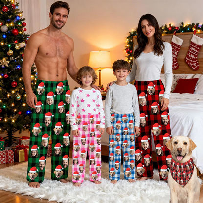 Picture of Personalized Christmas Pajama Pants - Personalised Pajama bottoms with Faces