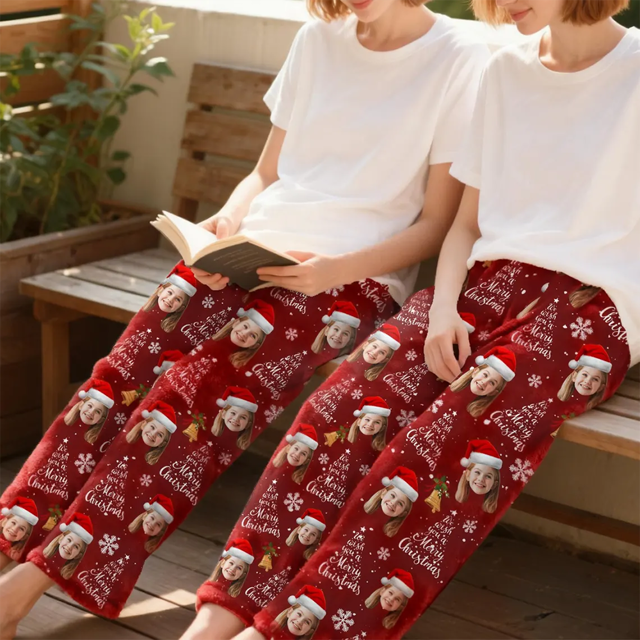 Picture of Personalized Flannel Pajama Pants - Personalized Face Pajama Gift - Christmas Gift