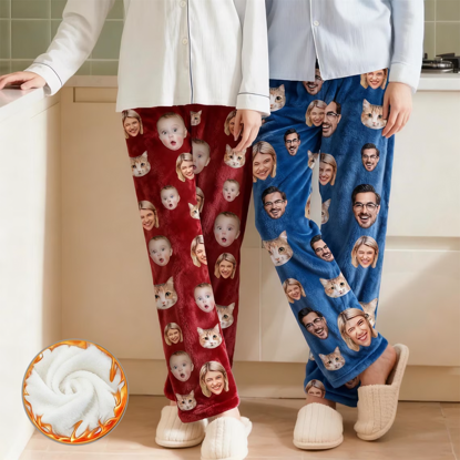 Picture of Personalized Photo Flannel Pajama Pants - Personalized Dog or Cat Face Sleepwear Gift