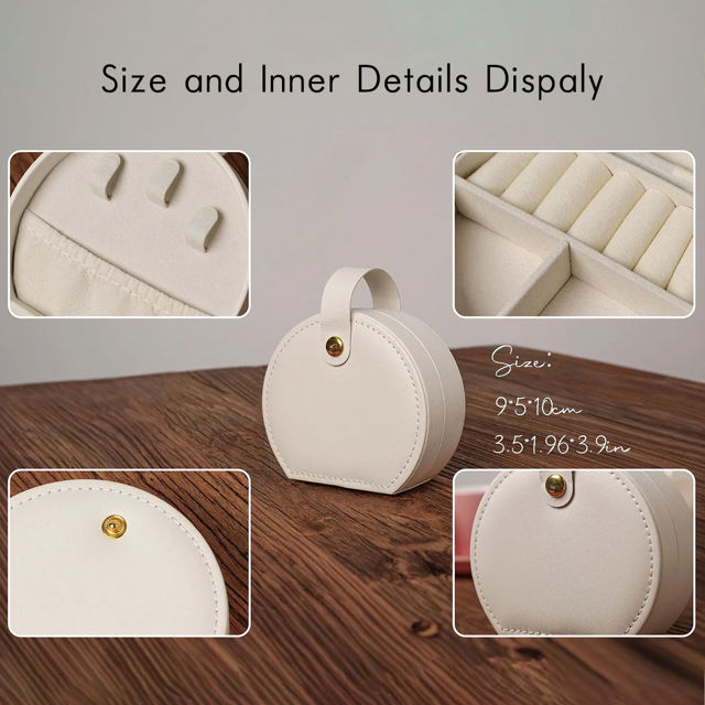 Picture of Personalised Name Jewelry Box for Bridesmaids, Personalized Travel Jewelry Box with Birth Month Flower - Mother's Day Gift