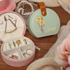 Picture of Personalised Name Jewelry Box for Bridesmaids, Personalized Travel Jewelry Box with Birth Month Flower - Mother's Day Gift