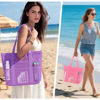 Picture of Personalized Embroidered Beach Bags - Custom Mesh Tote Bags - Custom Sand Proof Shoulder Bags