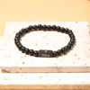 Picture of Personalized Men's Beads Bracelets with Name - Valentine's Day Gift for Him - Custom Black Agate beads Bracelet