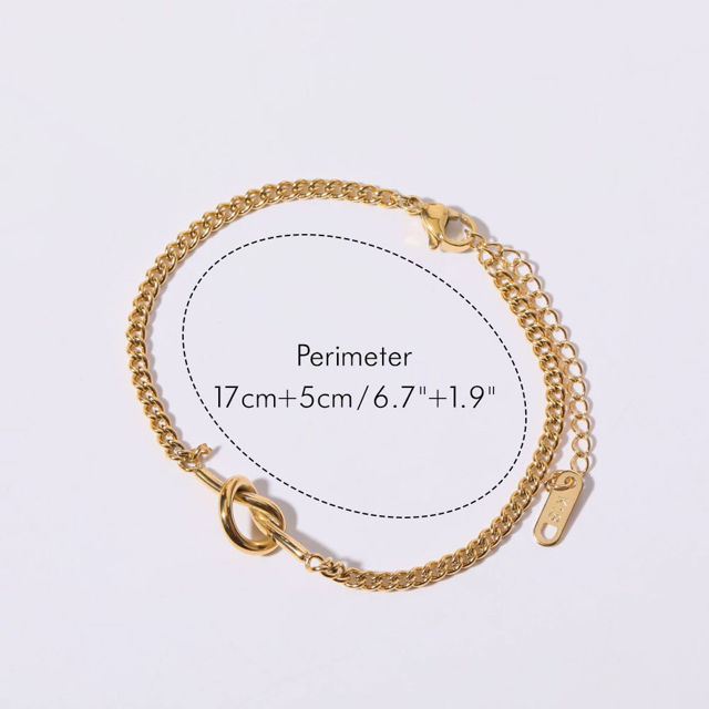 Picture of Custom Stainless steel DIY Bracelet with Letters - Personalized Knot Bracelet -  Custom Jewelry - Gift for Her