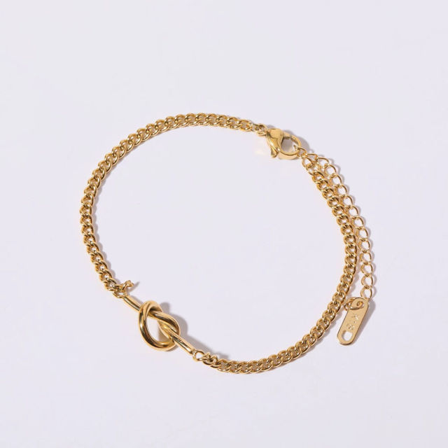 Picture of Custom Stainless steel DIY Bracelet with Letters - Personalized Knot Bracelet -  Custom Jewelry - Gift for Her