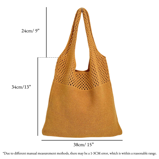 Picture of Personalized Crochet Mesh Beach Tote - Custom Crochet Embroidered Beach Tote - Custom Name Knit Tote