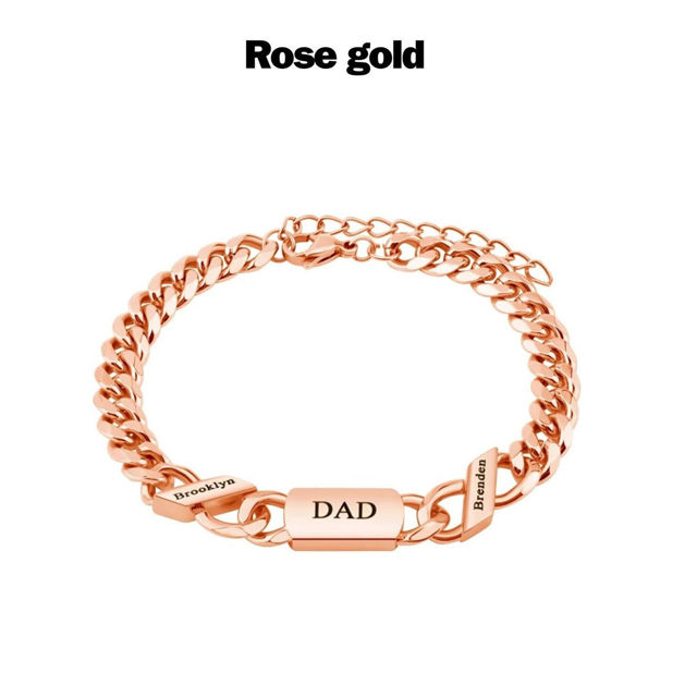 Picture of Custom Unisex Stainless Steel Bracelets - Engraved Bracelet for Father's Day Or Mother's Day