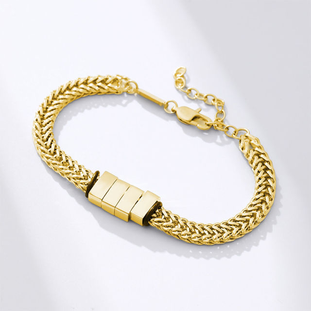 Picture of Father's Day Gift - Custom Stainless Steel Bracelet with Engraved Kids Names