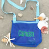 Picture of Personalized Embroidered Kids Beach Bag - Personalized Shell Zipper Mesh Backpack - Custom Kids Shell Collecting Mesh Bag