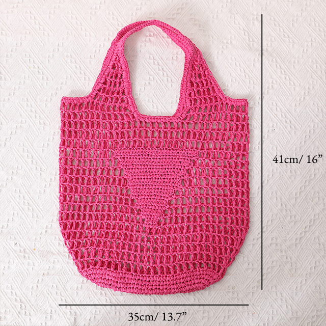 Picture of Personalized Embroidered Straw Bag - Custom Name Beach Tote Bag - Personalized Beach Tote Bag