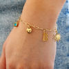 Picture of Custom DIY Charms Bracelet - Trendy Charm Bracelet Changeable Gold Charm Jewelry - Friendship Bracelet