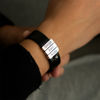 Picture of Father's Day Gift - Custom Stainless Steel Bracelet - Engraved Leather Bracelet for Men