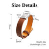 Picture of Father's Day Gift - Custom Stainless Steel Bracelet - Engraved Leather Bracelet for Men