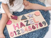 Picture of Personalized Wooden Name Puzzle Board - Digital and Graphic Models - Personalized Gift for Baby Girls