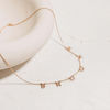 Picture of Dainty Initial Necklace - Sideways Initial Necklace - Spaced Letter Name Necklace - Custom Necklace