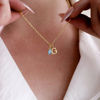 Picture of Custom Initial Birthstone Necklace - Personalized Initial Necklace - Custom Necklace